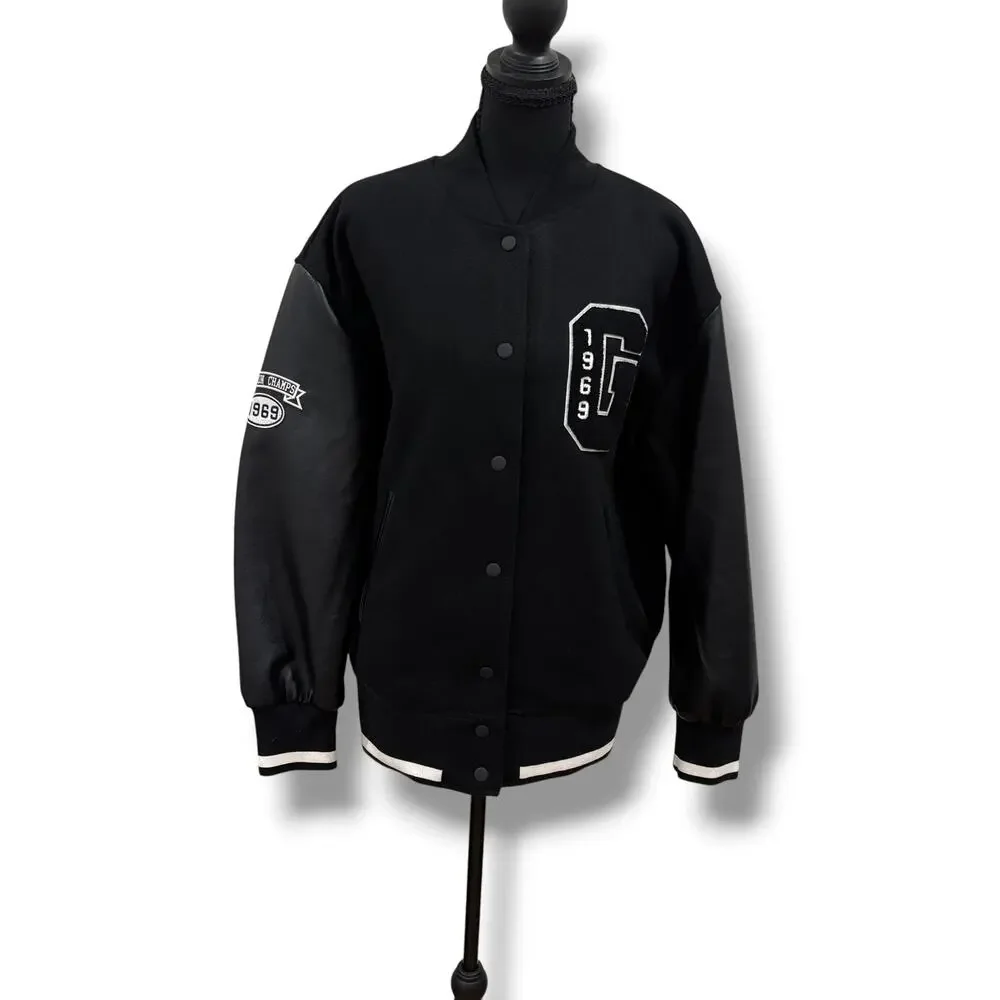 GAP Women's Varsity Logo Boyfriend Jacket Coat Oversized Size S M L 520194 NWT